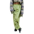 thumbnail image 1 of VISgogo Falda larga para mujer, cintura elástica con cordón de flores, faldas de lápiz de color sólido ahuecadas, S/M/L VISgogo  moda, 1 of 9