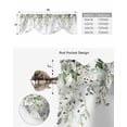 thumbnail image 5 of Tie Up Valance Curtain for Kitchen,Pastoral Butterfly Watercolor Leaves Rod Pocket Short Curtains Adjustable Tie-Up Shade Valances,Green Eucalyptus Leaves on White Window Treatment for Living Room, 5 of 8