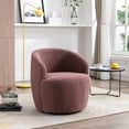 thumbnail image 3 of Antetek Small Swivel Chair, Club 360 Degree Swivel Barrel Chair, Modern Leisure Arm Chair for Nursery, Living Room, Hotel, Bedroom, Office, Lounge, Red, 3 of 14