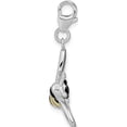 thumbnail image 3 of Sterling Silver Amore La Vita Rhodium-Pl Enameled 3-D Bee Charm (42 X 18) Made In China qcc723, 3 of 6