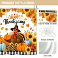 thumbnail image 3 of 4pcs Thanksgiving Turkey Shower Curtain Set - Farmhouse Pumpkin Sunflower Fall Autumn Harvest Bathroom Decor with 12 Hooks, Bath Mat, Toilet Lid Rug, Non-Slip U Shape Mat, High Quality Full Set, 3 of 11