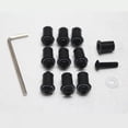 thumbnail image 5 of Kit de 10 tornillos y pernos para parabrisas de carenado, montaje de parabrisas para motocicleta, color negro, 5 of 5