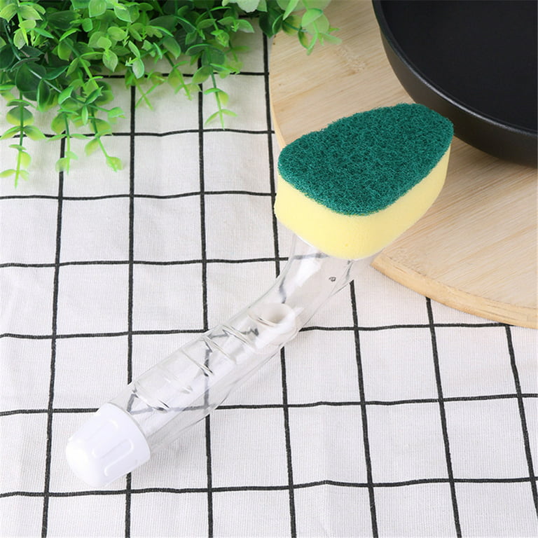 2In1 Dishwand Sponge Refills, Dish Wand Replacement Head with Silicone  Scraper