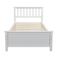 thumbnail image 4 of Solid Wood Twin Size Bed Wood Platform Bed with Headboard, Footboard and Wood Slat Support No Box Spring Needed, 4 of 7