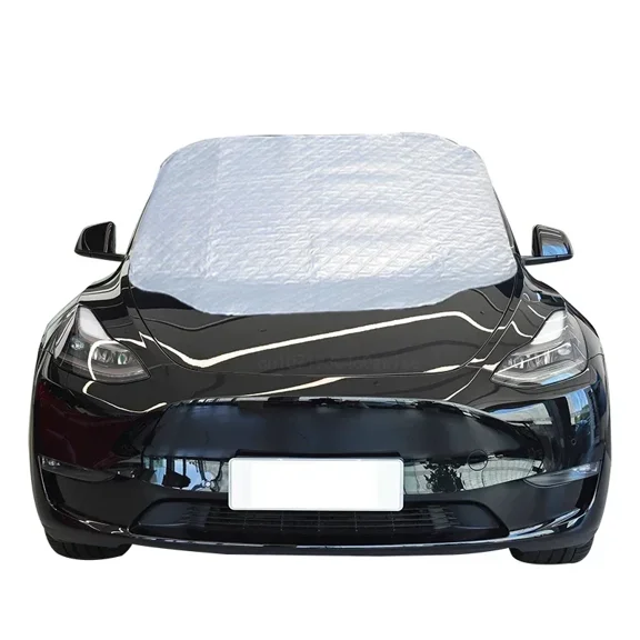 Thickened Cotton Car Cover Half Face Windshield Snow Shield Anti-Frost Carriage Cross-Border Snowproof Car Curtain