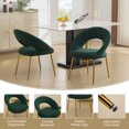 thumbnail image 6 of CQSXDA Teddy Dining Chair Set With Curved Backrest and Gold Metal Legs for Kitchen or Dining Room, 6 of 10