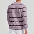 thumbnail image 4 of Qiopertar Liquidation à Moins de 5$ Mode Homme Décontracté Rayé Col Rond Manches Longues Pull Chandails en Molleton Blouse en Liquidation Offres d'Accès Anticipé, 4 of 4