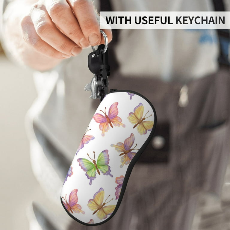 ZICANCN Sunglasses Soft Case, Love Beautiful Butterflies Neoprene