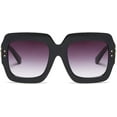 thumbnail image 2 of FEISEDY Oversized Square Sunglasses Multi Tinted Glitter Frame Stylish Inspired B2276, 2 of 6