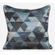 thumbnail image 1 of Funda de almohada con cremallera, 35 x 35 cm (14 x 14 pulgadas) azul, fundas de almohada de seda, fundas de almohada hechas a mano, fundas de almohada geométricas, contemporáneas - Origami verde, 1 of 4