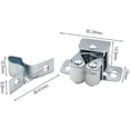 thumbnail image 3 of Cabinet Door Latches With Screws Double Roller Double Latch Stainless Steel Cupboard Locking Latch For Kitchen Cabinet Cupboard And Drawer (12 Pieces), 3 of 4