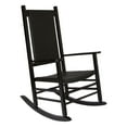 thumbnail image 4 of Shine Company Traditional Hardwood Patio Porch Rocker in Black, 4 of 5