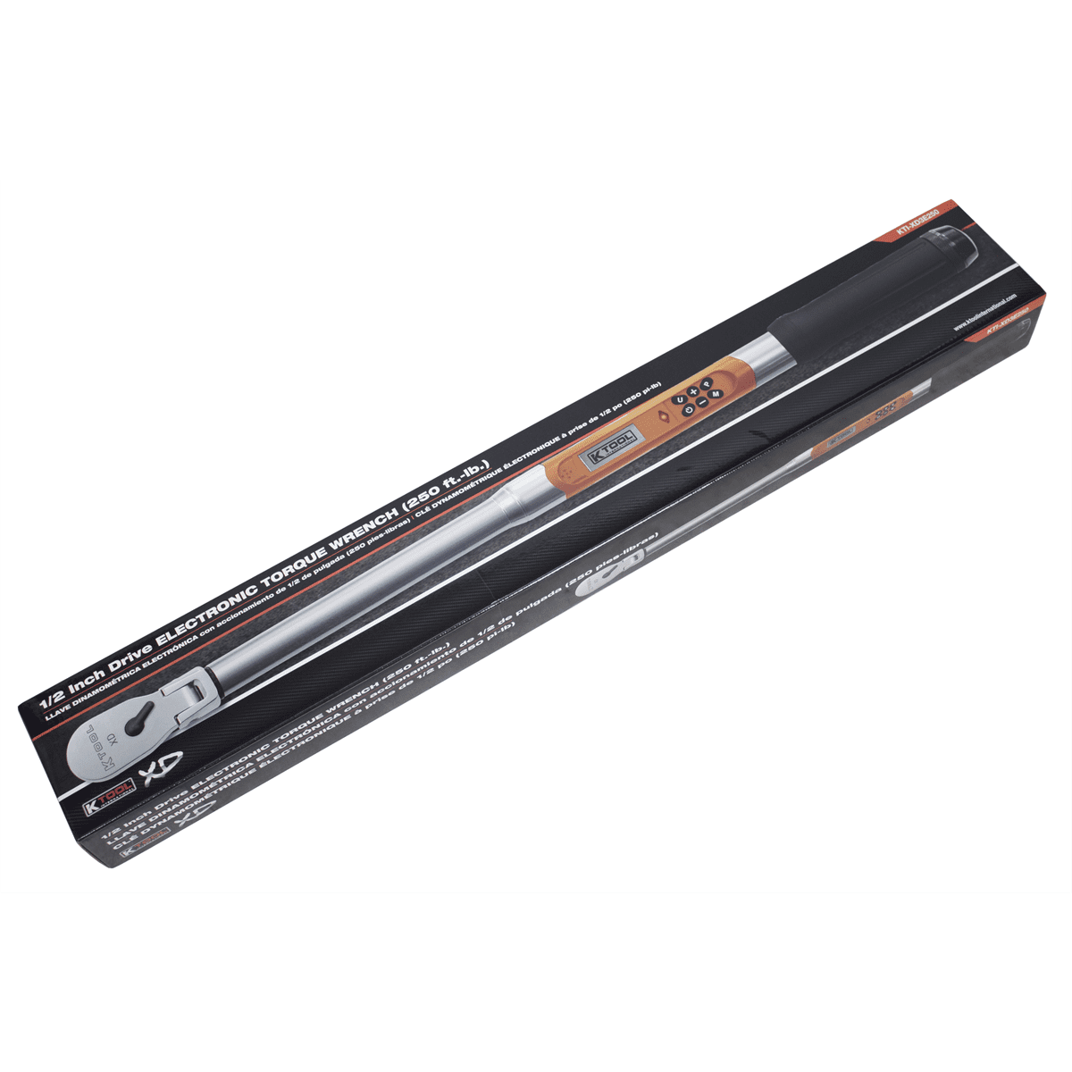 K Tool International Professional Angle Torque Wrench Electronic 1/2 Inch Drive 250 Foot/Pounds