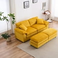thumbnail image 6 of LITVZ 84" Stupendous Oversized Double Chaise Lounges Indoor, Comfy Corduroy Chaise Lounge Sleeper Chair with Ottoman for Living Room, 6 of 10