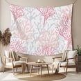 thumbnail image 2 of Pink Grey Coral Coastal Large Tapestry for Bedroom Wall Hanging Tapestry,Summer Beach Seaside Nautical Ceiling Backdrop Tapestries Poster Blanket Wall Decor for Teens Room Living Room Dorm 86" x 104", 2 of 8
