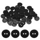 thumbnail image 1 of Botones de Concha Natural Uxcell [50pcs] - Botones de Costura de Madre de Perla de 15mm 2 Agujeros para Costura de Camisas y Decoración de Manualidades DIY - [Negro], 1 of 6