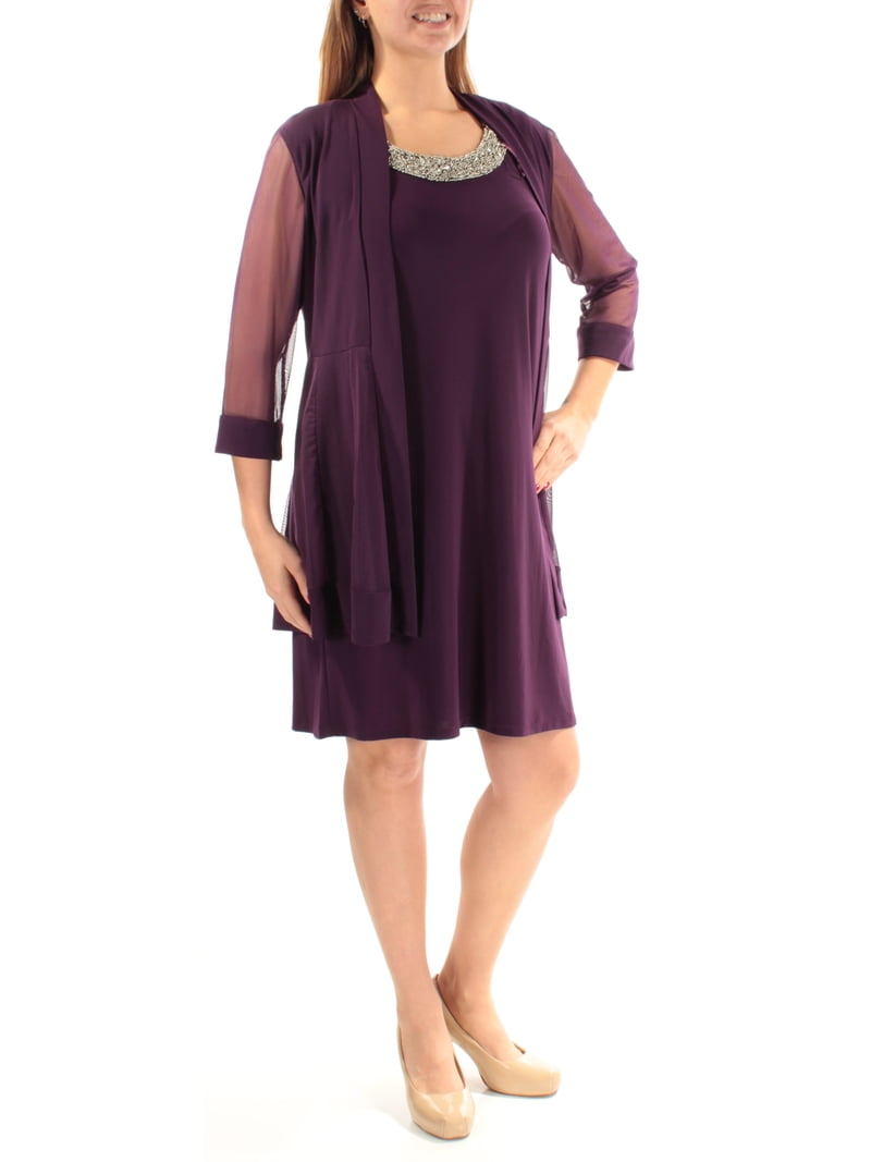 R&M RICHARDS Womens Purple Beaded W/ Jacket Sleeveless Dress 14 - Walmart.com R&M RICHARDS Womens Purple Beaded W/ Jacket Sleeveless Dress 14 - Walmart.com