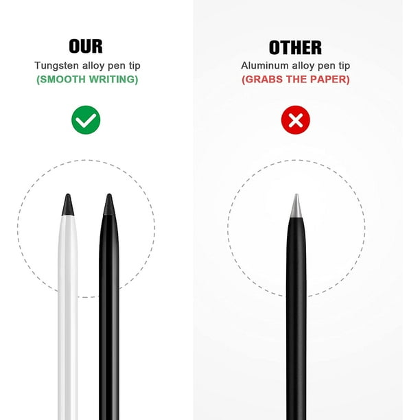 4 Pieces Metal Inkless Pen Metal No Ink Pencil No Ink Signing Pen