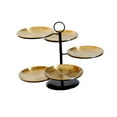 thumbnail image 4 of Cookie Tray, Fruits Snack Serving Platter, 5 Plate Display Plate, Detachable Centerpiece Dessert Stand, Serving Stand and Platters Set for Party Gold, 4 of 8
