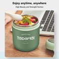 thumbnail image 2 of JeashCHAT Vacuum Insulated Food Jar with Foldable Spoon, Lunch Container, Stainless Steel Thermal Soup Cup Leakproof Thermos for Kids Adult Office Picnic Travel, Green, 2 of 2