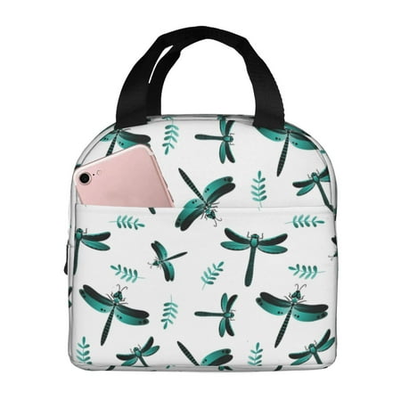 Insulated Lunch Bag for Women Men - gradient black butterflies Leakproof Cooler Lunch Box for Women Men  Lunch Tote Bags for Work School Picnic Travel