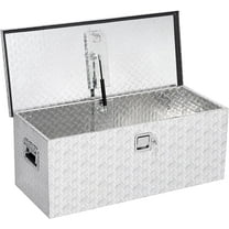 30" Heavy Duty Aluminum Diamond Plated Tool Box Pick Up Truck Bed RV Trailer Toolbox Waterproof Square Storage Organizer with Side Handle, Lock with Keys -30"x 15"x 15"
