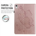 thumbnail image 5 of Dteck Case for iPad 10th Generation 2022 10.9 inch, Embossed Butterfly PU Leather Flip Folio Case with Card Slots Pen Holder for New iPad (2022), Rosegold, 5 of 8
