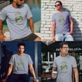 thumbnail image 3 of Greenyef Graphics I Paused My Game to Be Here Gamer Gift Funny Tee Men's T-Shirt Style-43 (Gray & Military Green, Medium), 3 of 6