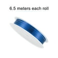 thumbnail image 2 of Uxcell 24 Gauge Copper Wire 0.5mm Dia Blue Resistant Beading Wires Pendant Making Art Craft 6.5M 1 Roll, 2 of 6