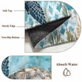 thumbnail image 6 of 3'x5' Area Rugs, Blue Green Coastal Indoor Outdoor Area Rug for Living Room Bedroom, Sea Turtle Ocean Retro Washable Bathroom Rugs Kitchen Floor Carpet Mats Home Decor Aesthetic, 6 of 8