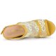 thumbnail image 4 of Sandalias De Cuña De Encaje Tacón De Plataforma Punta Abierta Para Mujeres Amarillo verd 38.5, 4 of 6