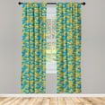 thumbnail image 3 of Ambesonne Yellow Submarine Curtains, Pop Art Style, Pair of 28"x84", Yellow and Blue, 3 of 5