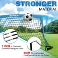 thumbnail image 6 of BOHEN 9x5 ft Portable Kids Soccer Goal for Backyard Large Practice Soccer Net with Carry Bag, 6 of 8