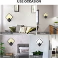 thumbnail image 4 of Aplique de pared moderno, lámpara de aluminio de bajo consumo para interiores con tres temperaturas de color para varios espacios, incluidos el dormitorio, la cocina y la sala de estar, 4 of 5