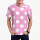 thumbnail image 1 of Fotbe Pink And White Polka Dot Camiseta Polo de Golf para Hombre con Estampado – Camisa Deportiva Transpirable con Cuello Abotonado-Large, 1 of 6