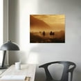 thumbnail image 4 of COMIO 3D Art Prints, Cowboys on Horseback, Wrangling Horses on Dusty Ranch, Western Lasso, Horse Farm Animals in Moody Sepia Style, Canvas Prints, Framed print,Wall, 4 of 5