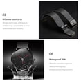 thumbnail image 6 of OLEVS Black Watches for Men Fashion Simple Ultra-Thin Minimalist Mesh Stainless Steel Strap Waterproof Quartz Analog Mens Wrist Watch, Gifts for Men, 6 of 10