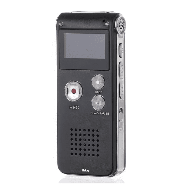 "Grabadora Digital 64gb Con Reducción De Ruido Inteligente Belug, Negro "