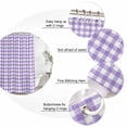 thumbnail image 6 of Purple Waterproof Fabric Shower Curtain,Country French Rustic Buffalo Plaid Modern Art Waterproof Fabric Shower Curtain for Bathroom Curtains Bathtubs Shower Curtains with 12 Hooks Small 36x78in, 6 of 8