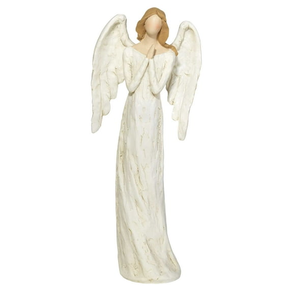 Dicksons Ivory White Praying Angel 12 inch Resin Table Top Figurine