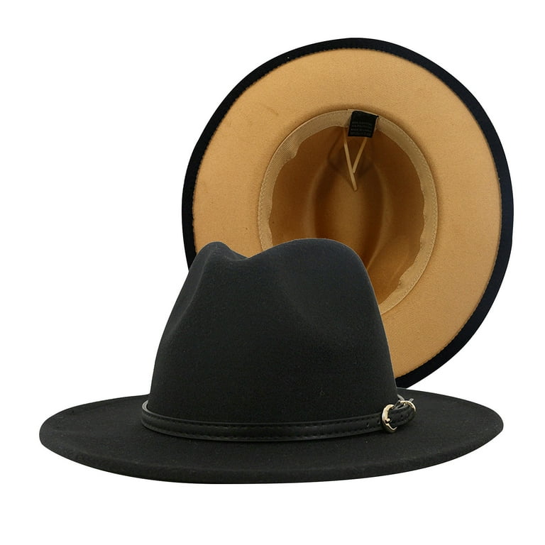 Woolen Hats  Fedoras - Wide Brim Woolen Hat Men Women Spring New