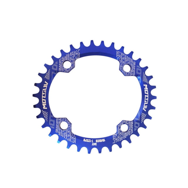 Eigraketly Bicicleta 38T Oval estrecho ancho 104BCD bicicleta de montaña placa de bielas bicicleta rueda de cadena ciclismo platos y bielas placa Ciclismo Azul 36T Eigraketly OD3200-17B