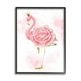 thumbnail image 2 of Stupell Industries Glam Flamingo Pink Splatter Rose Floral Royal Crown, 11 x 14, Design by Ziwei Li, 2 of 5