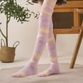 thumbnail image 5 of Roncen Womens Thigh High Fuzzy Socks Warm Winter Over Knee High Long Heart Print Fluffy Cozy Fleece Socks, 5 of 7
