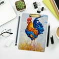 thumbnail image 7 of FMSHPON Colorful Rooster Clipboard Hardboard Wood Nursing Clip Board and Pull for Standard A4 Letter 13x9 inches, 7 of 7