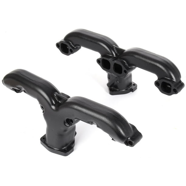 JEGS 30120 Black Ceramic Coated Rams Horn Style Exhaust Manifolds Fits