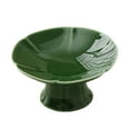 thumbnail image 4 of FashionCha Ceramic Dessert Stand Footed Fruit Plate for Cupcakes Donuts Kitchen Counter Deep Green, 4 of 9