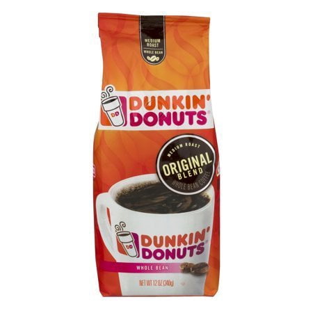 (2 Pack) Dunkin' Donuts Original Blend Medium Roast Whole Bean Coffee, 12 (Best Brand Of Green Coffee Bean For Weight Loss)