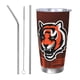 thumbnail image 1 of Taza térmica duradera de acero inoxidable 304 con tapa y pajita con temática del equipo de fútbol de Bengals Taza térmica de acero inoxidable de 20 oz Taza para automóvil Adecuada para bebidas frías, 1 of 8
