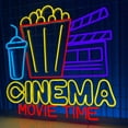 thumbnail image 2 of Handmadetneonsign Cinema Neon Sign, Cinema Wall Art Decor, Gifts For Movie Lovers , Movie Theater Wall Decor, 2 of 5